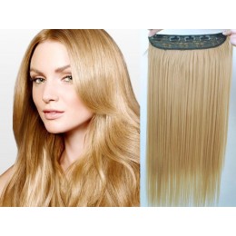 20 inches one piece full head 5 clips clip in hair weft extensions straight – light brown