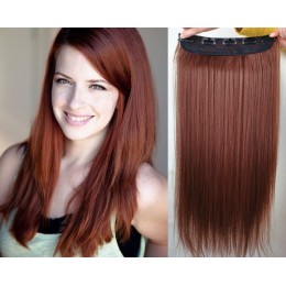 20 inches one piece full head 5 clips clip in hair weft extensions straight – platinum / light brown