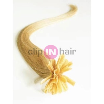 Vlasy evropského typu k prodlužování keratinem 60cm - přírodní blond