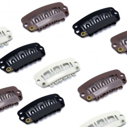 Hair extension clips with silicone